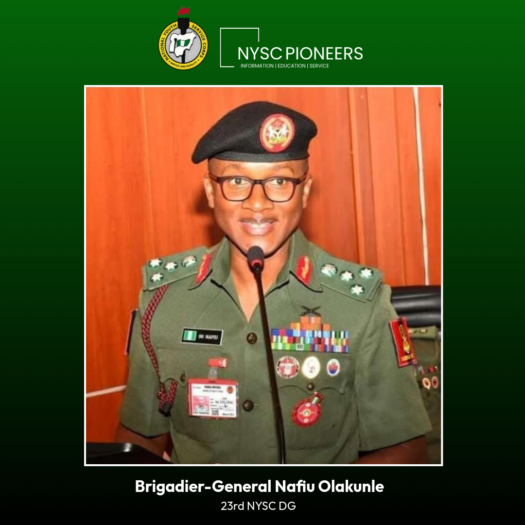 BRIGADIER GENERAL NAFIU ASSUMES DUTY AS 23RD DG OF NYSC