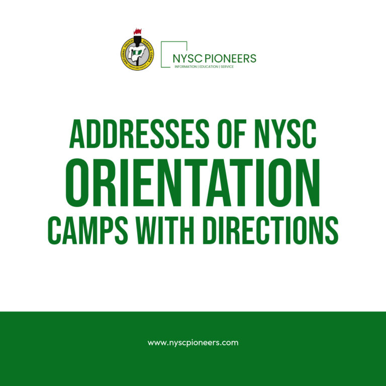 NYSC Orientation Camps Nyscpioneers.com