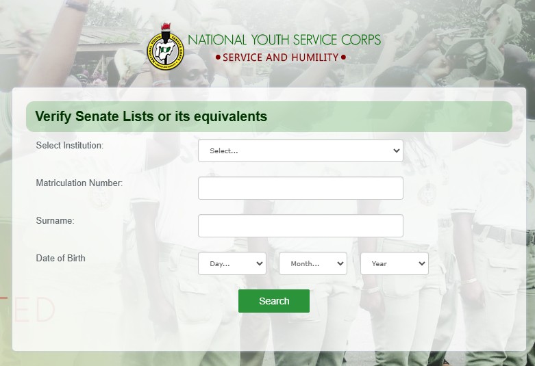 How to confirm your name on the NYSC Senate list