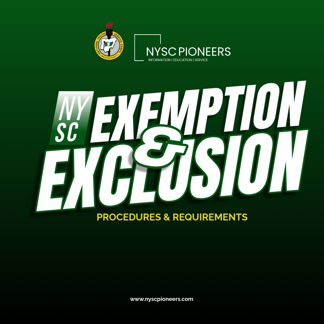 NYSC Exemption And Exclusion